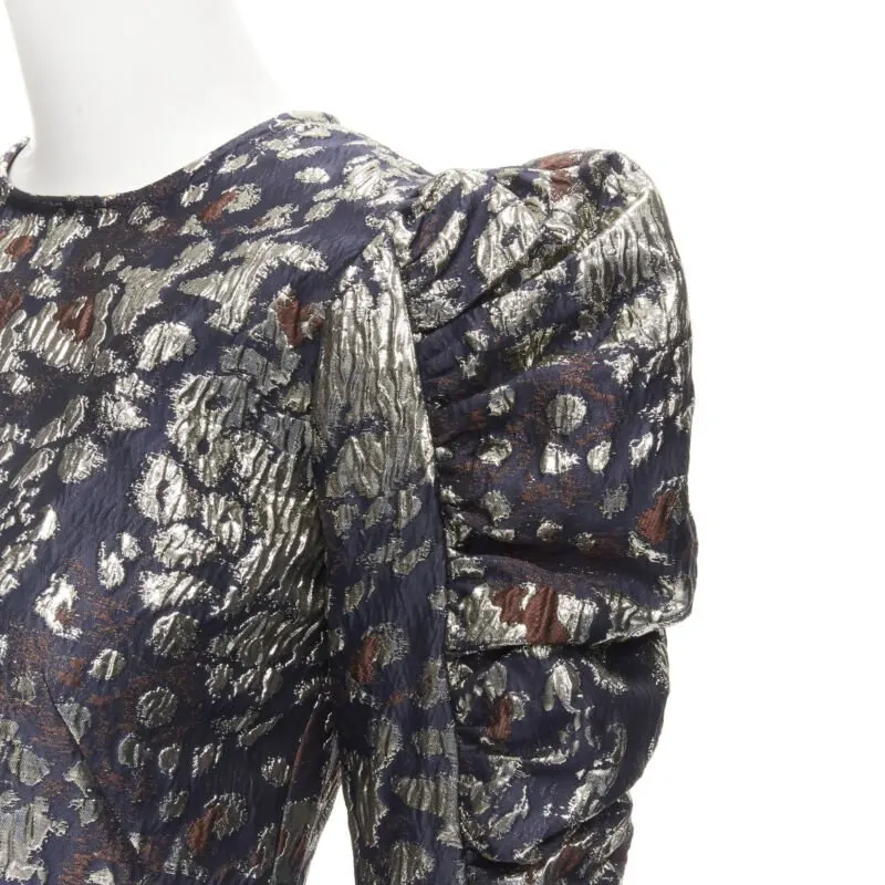 By Malene Birger Jacquard Puff Top Black Polyester Never worn - Back View