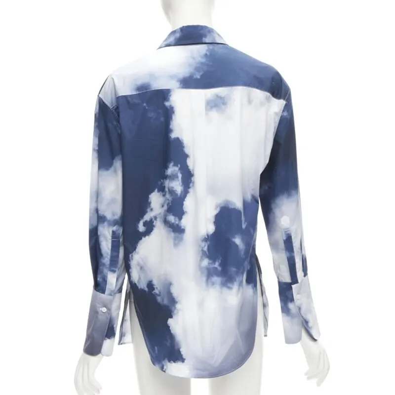 Alexander McQueen Cloud Button Shirt Blue Cotton Never worn - Box View