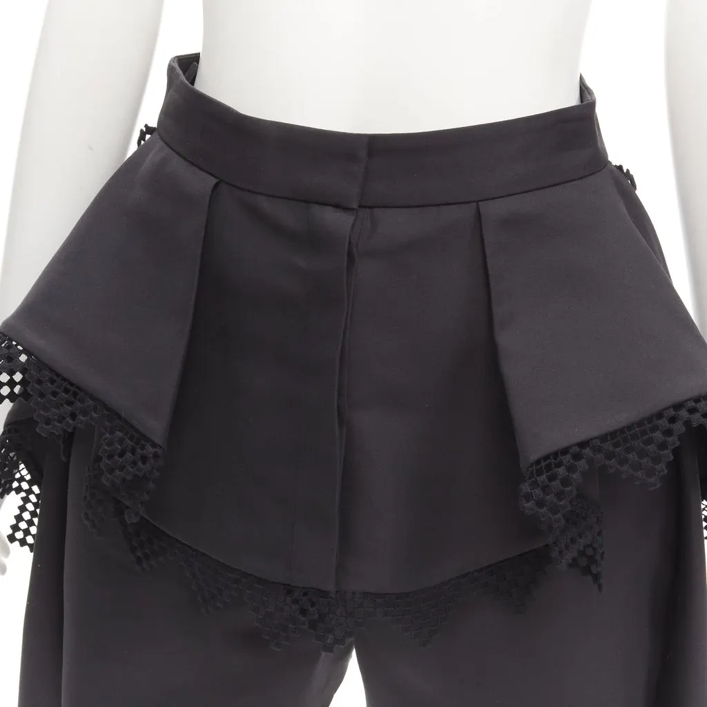 Alexander McQueen Peplum Layer Shorts Black Never worn - Back View