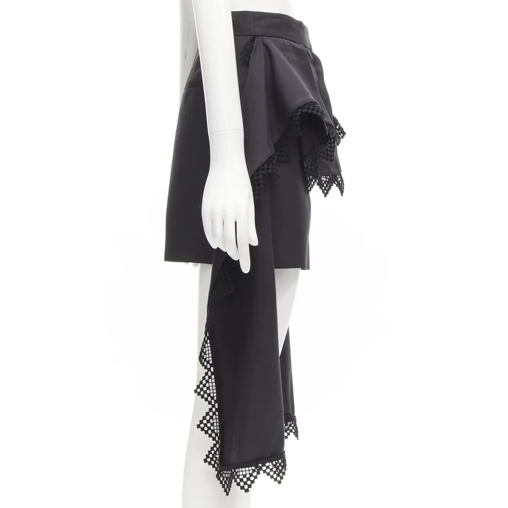 Alexander McQueen Peplum Layer Shorts Black Never worn - Model View