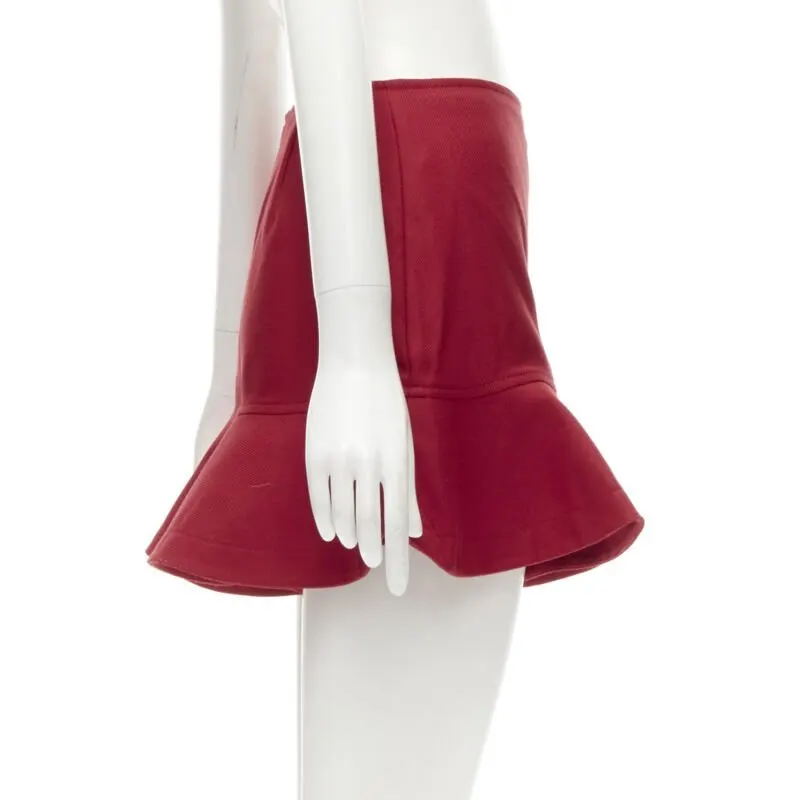 Valentino Heart Flared Shorts Red Polyester Never worn - Model View