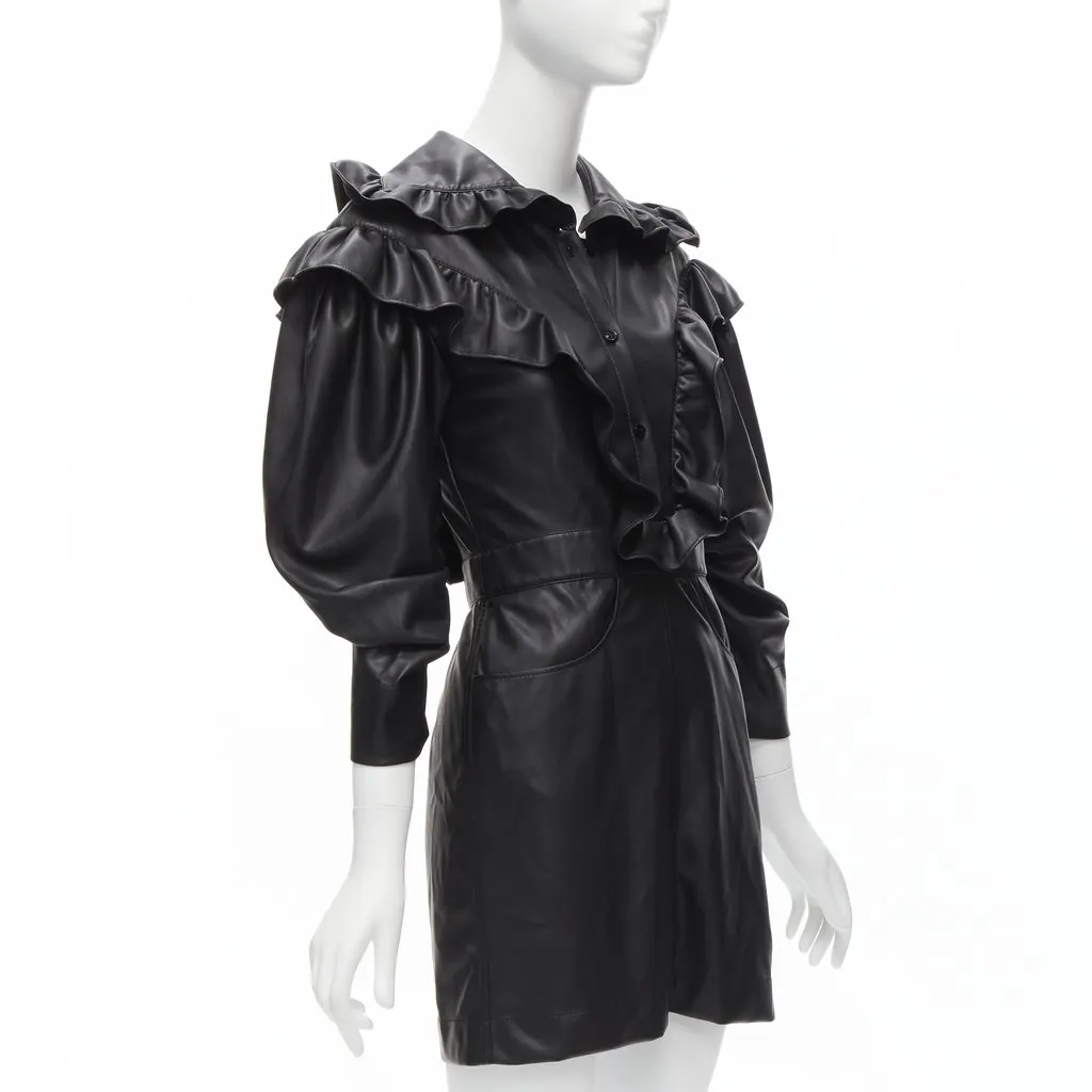 PHILOSOPHY DI ALBERTA FERRETTI Victorian Ruffle Dress Black Polyester Very good - Inside View