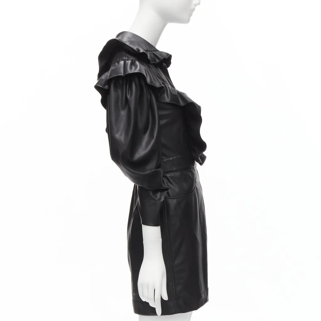 PHILOSOPHY DI ALBERTA FERRETTI Victorian Ruffle Dress Black Polyester Very good - Model View
