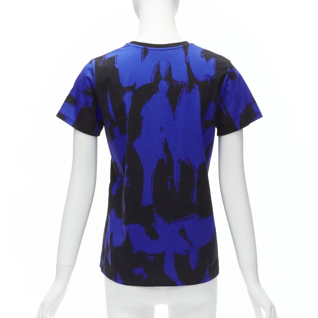 Alexander McQueen Graffiti Cotton Shirt Blue Cotton Never worn - Box View