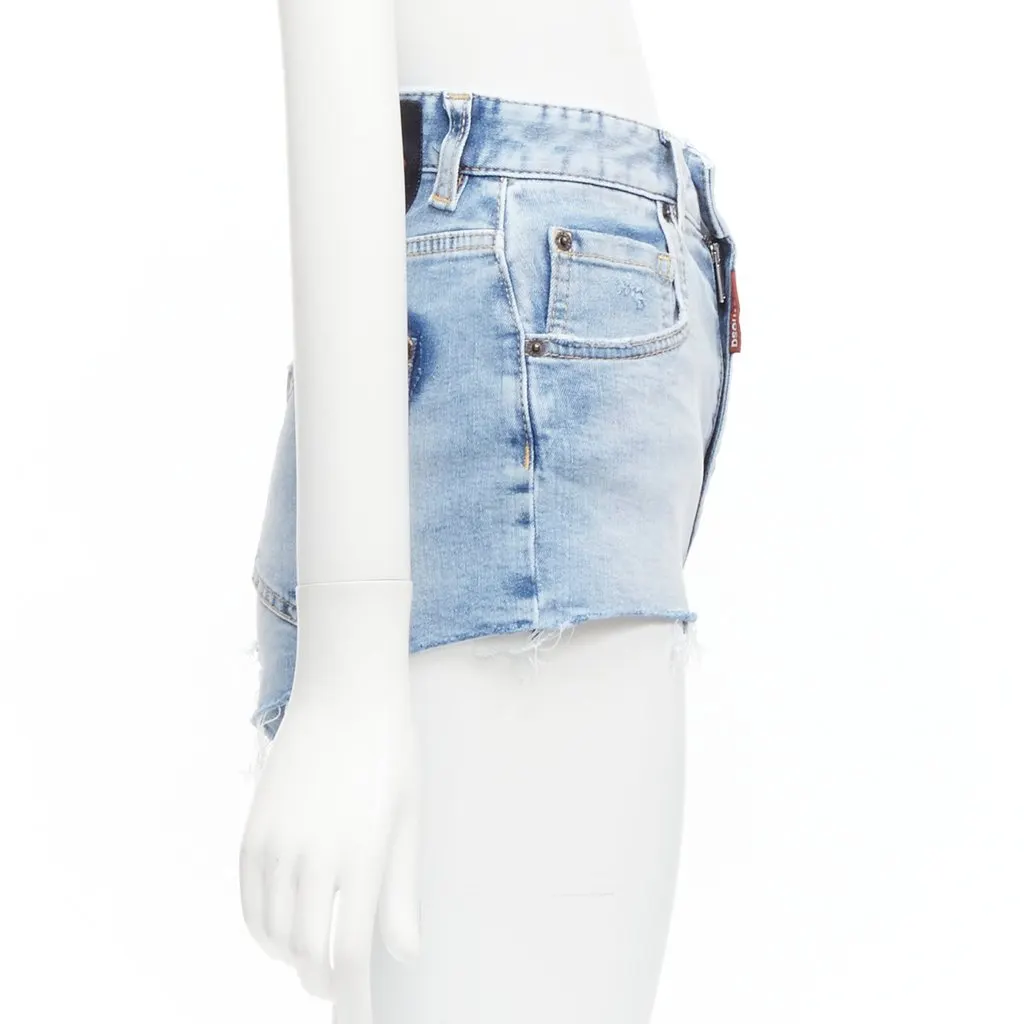 Dsquared2 Heart Denim Shorts Blue Never worn - Box View