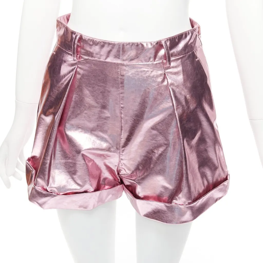 PHILOSOPHY DI ALBERTA FERRETTI Pink Cuffed Shorts Pink Plastic Very good - Back View