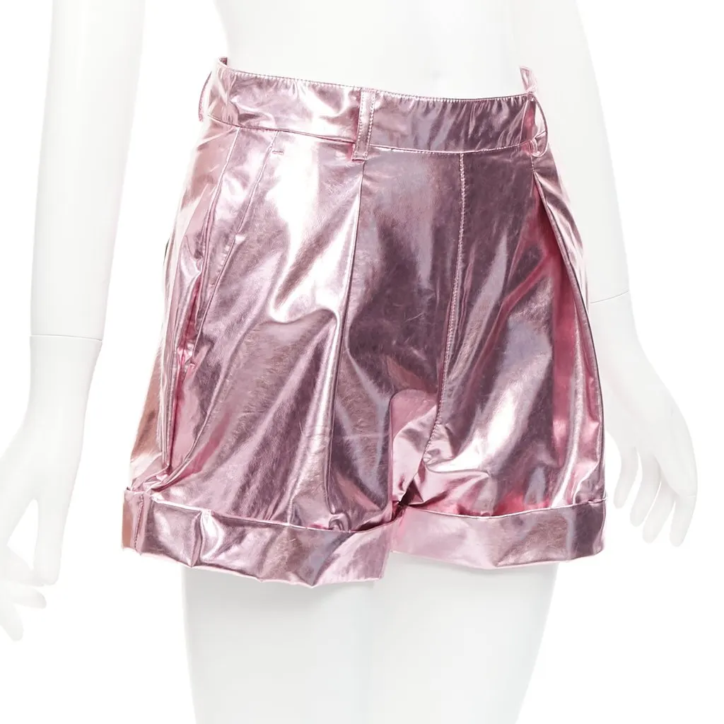 PHILOSOPHY DI ALBERTA FERRETTI Pink Cuffed Shorts Pink Plastic Very good - Inside View