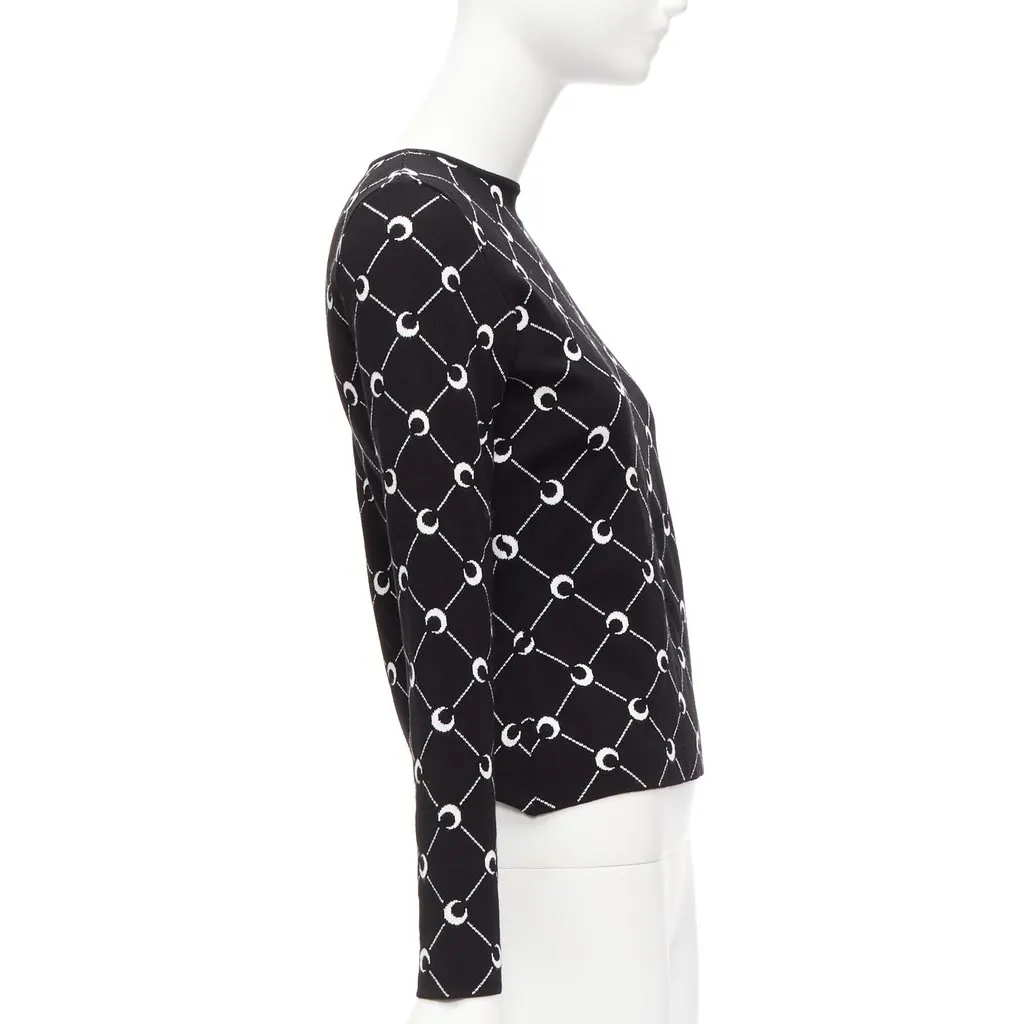 Marine Serre Crescent Moon Sweater Black Viscose Never worn - Model View