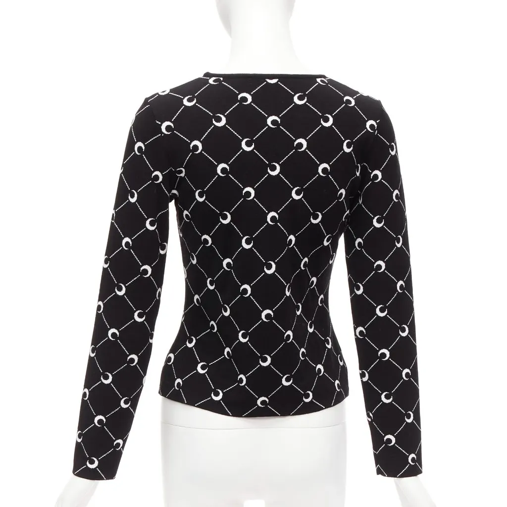 Marine Serre Crescent Moon Sweater Black Viscose Never worn - Box View