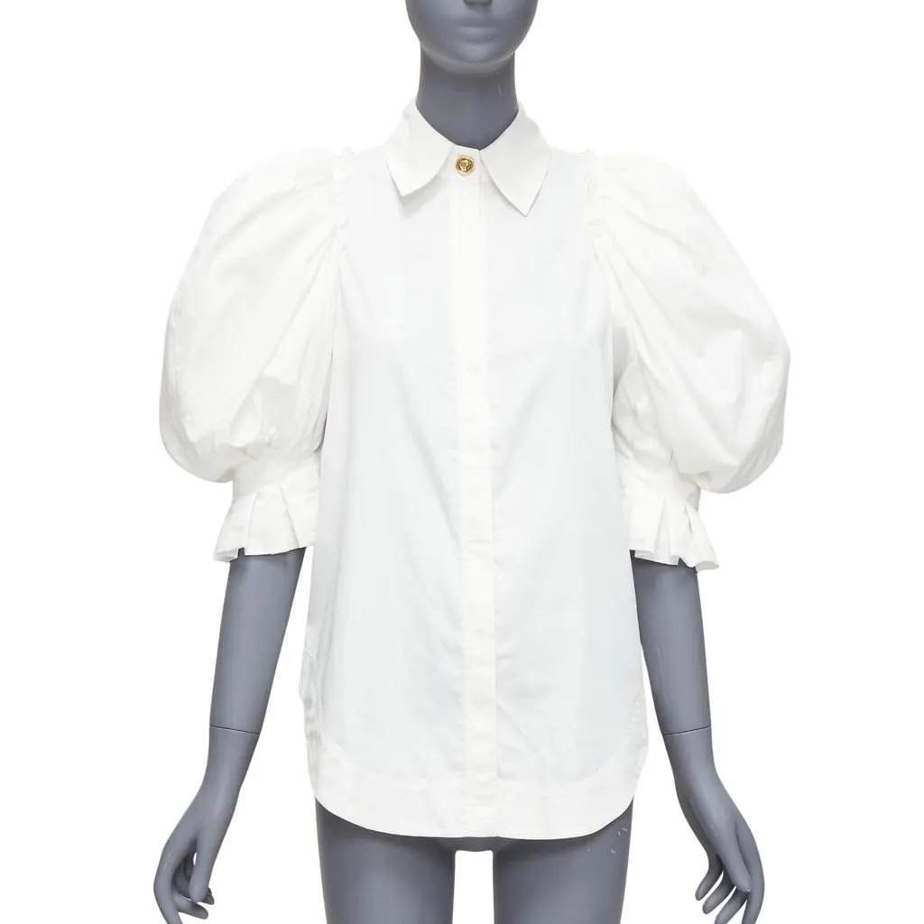Aje Gold Button Shirt White Cotton Very good - Front View