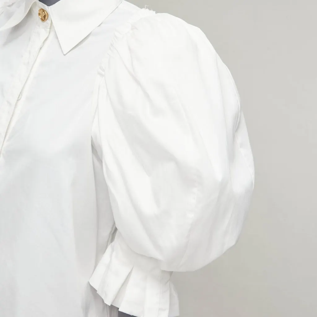 Aje Gold Button Shirt White Cotton Very good - Back View