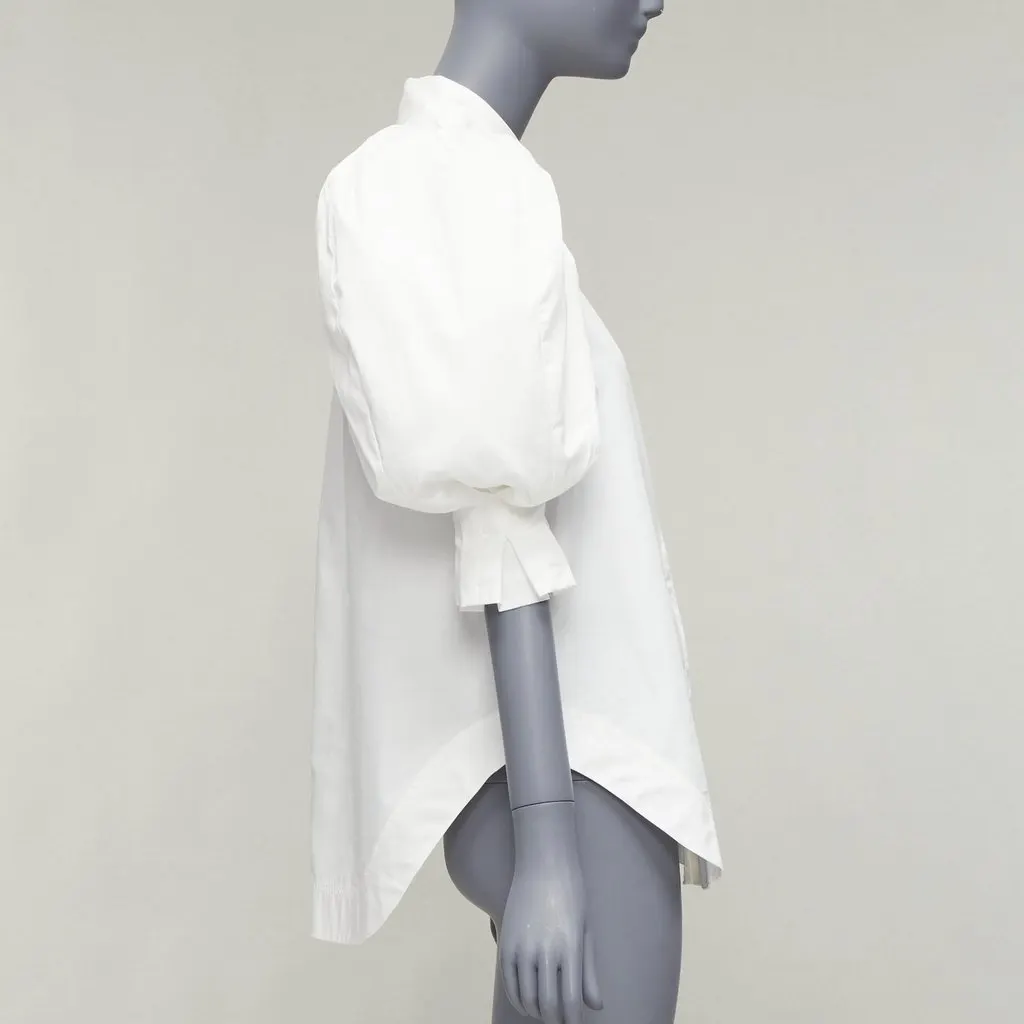 Aje Gold Button Shirt White Cotton Very good - Model View