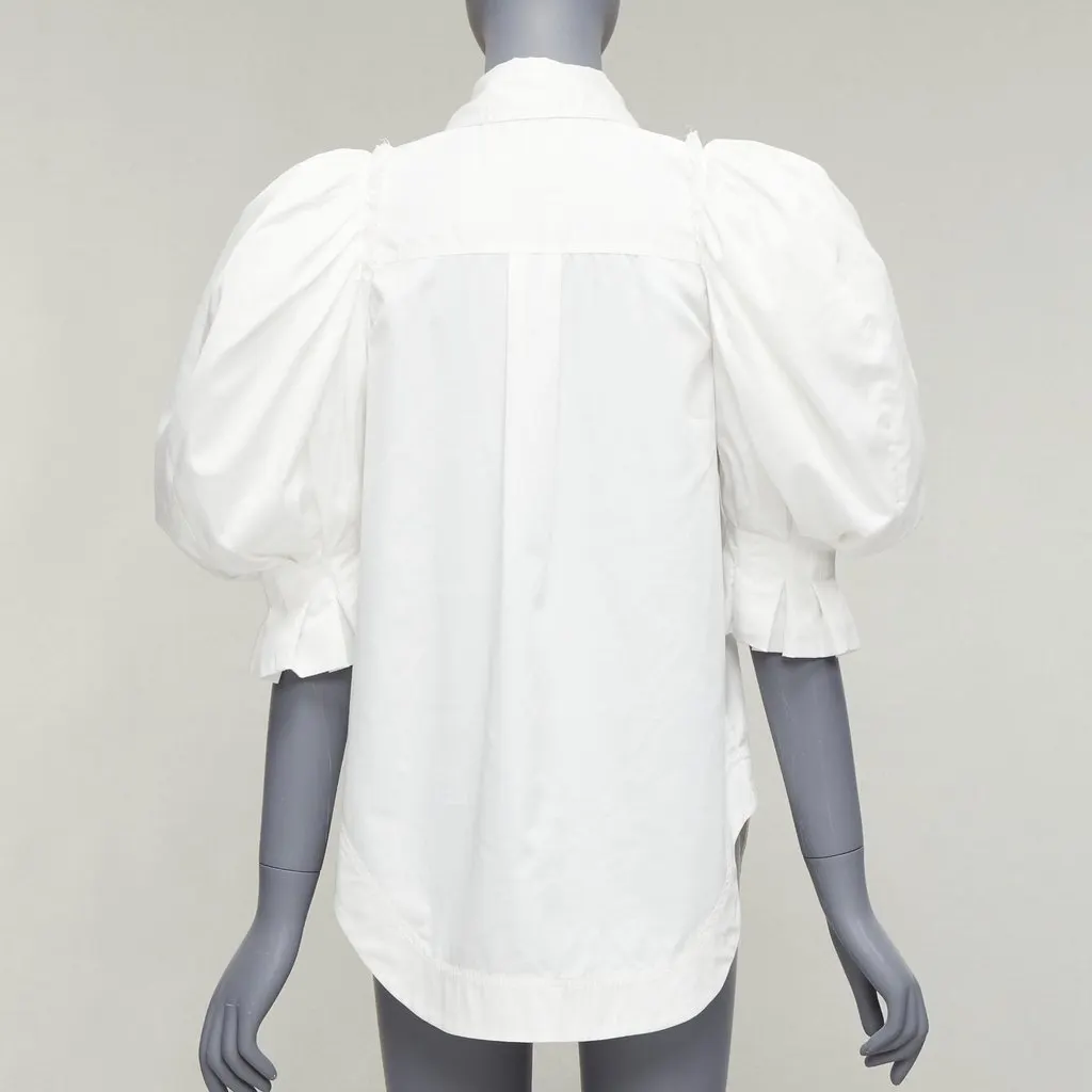 Aje Gold Button Shirt White Cotton Very good - Box View