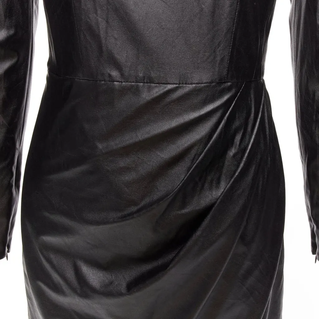 Bronx and Banco Coated Puff Dress Black Polyester Fair - Back View