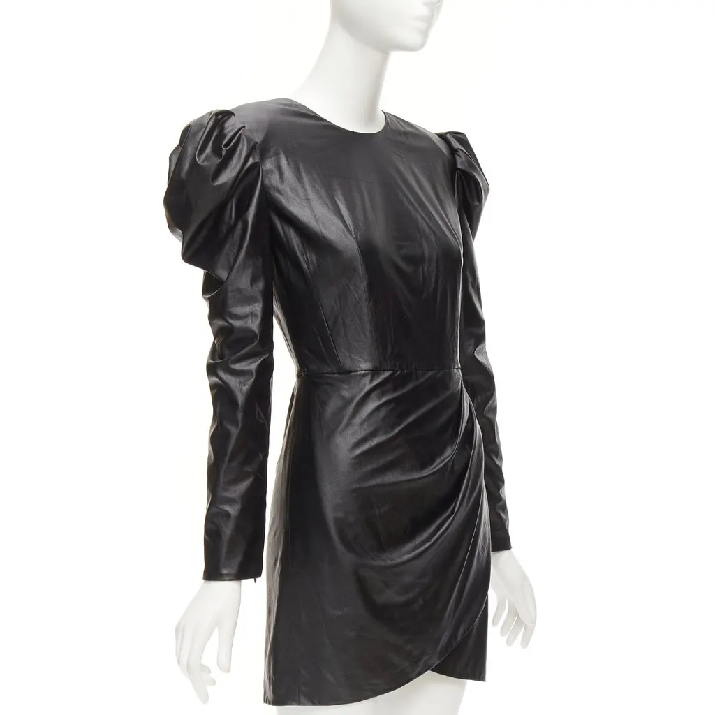 Bronx and Banco Coated Puff Dress Black Polyester Fair - Inside View