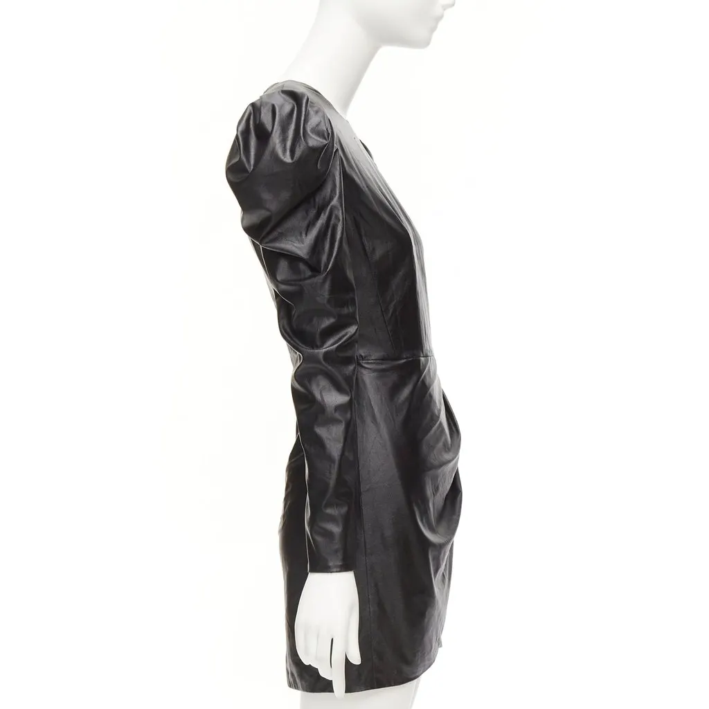 Bronx and Banco Coated Puff Dress Black Polyester Fair - Model View