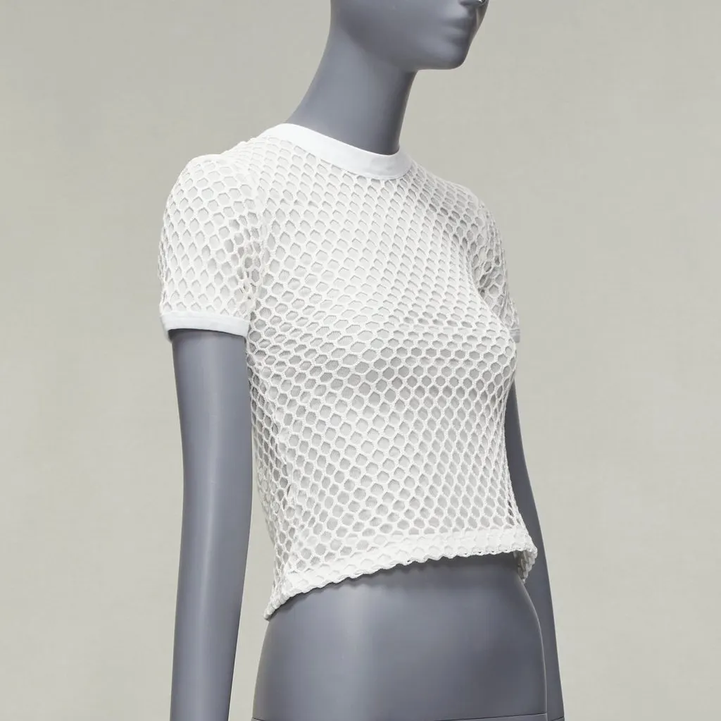 T by Alexander Wang Net Overlay Top White Cotton Never worn - Inside View
