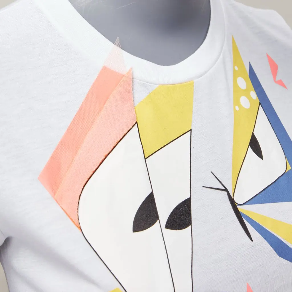 Fendi Monster Applique Shirt White Cotton Never worn - Back View