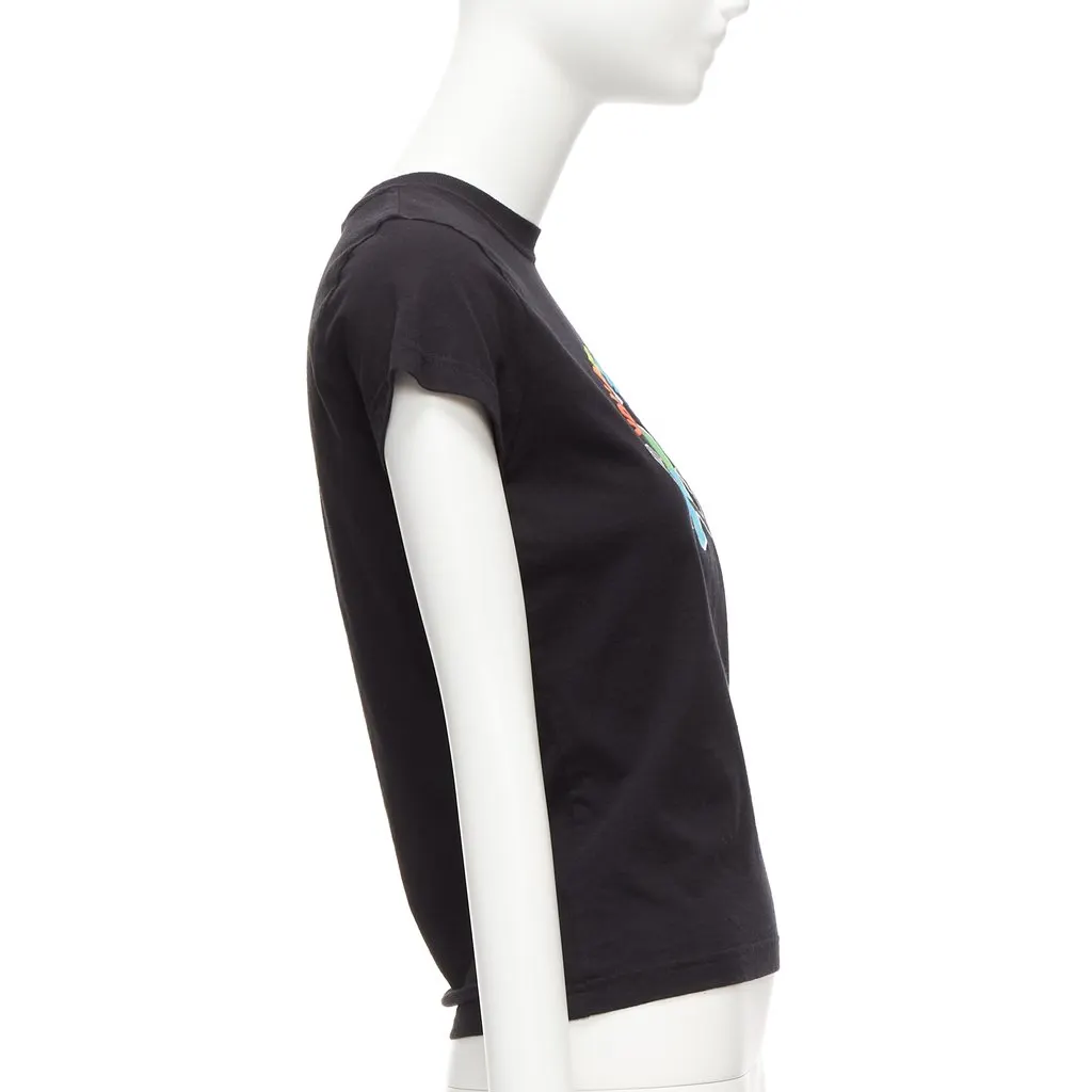 Balenciaga Rainbow Globe Shirt Black Cotton Never worn - Model View