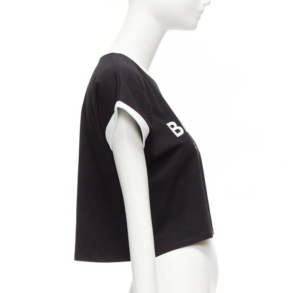 Balmain Logo Cap Shirt Black Cotton Never worn - Model View