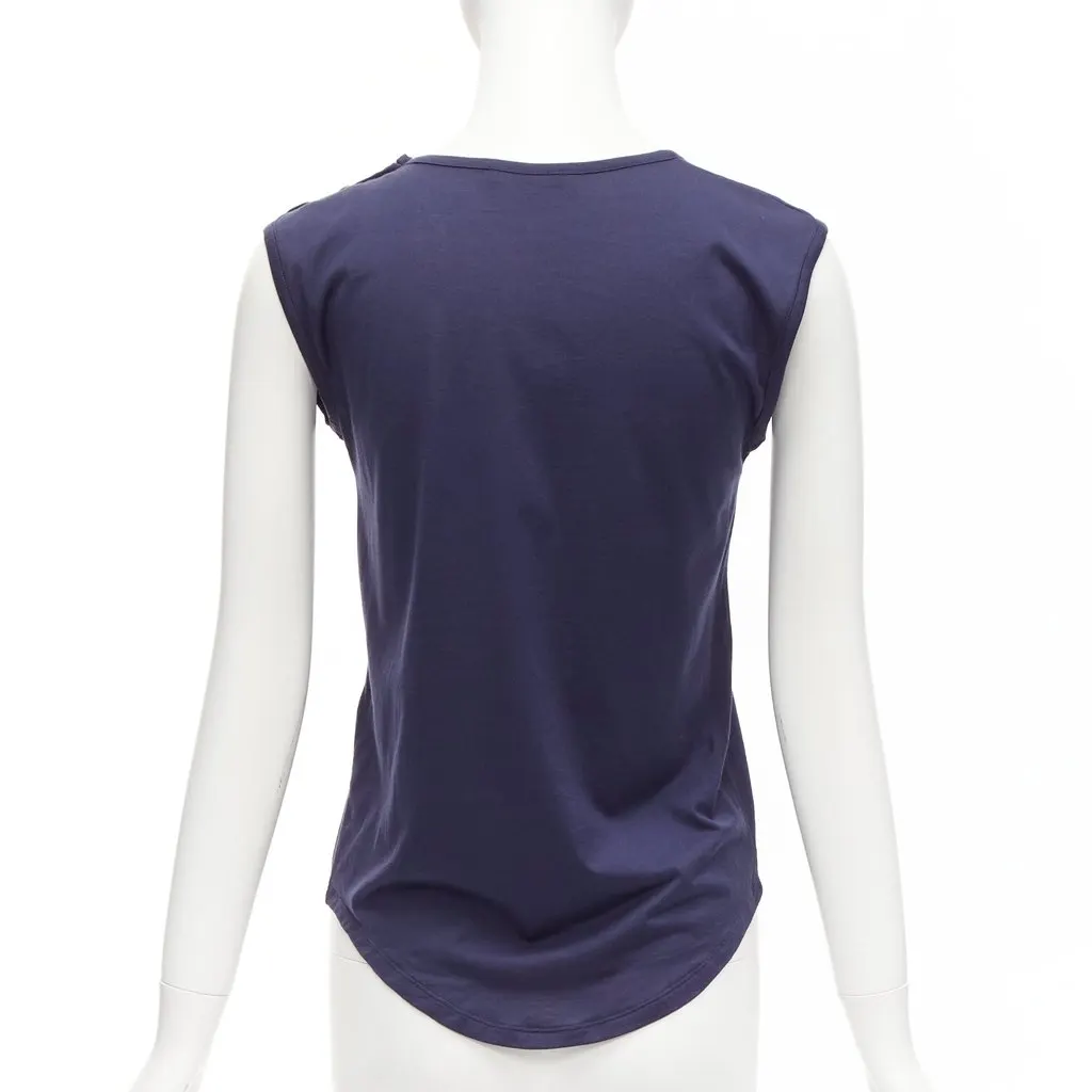 Balmain Foil Logo Tank Navy Cotton Very good - Box View