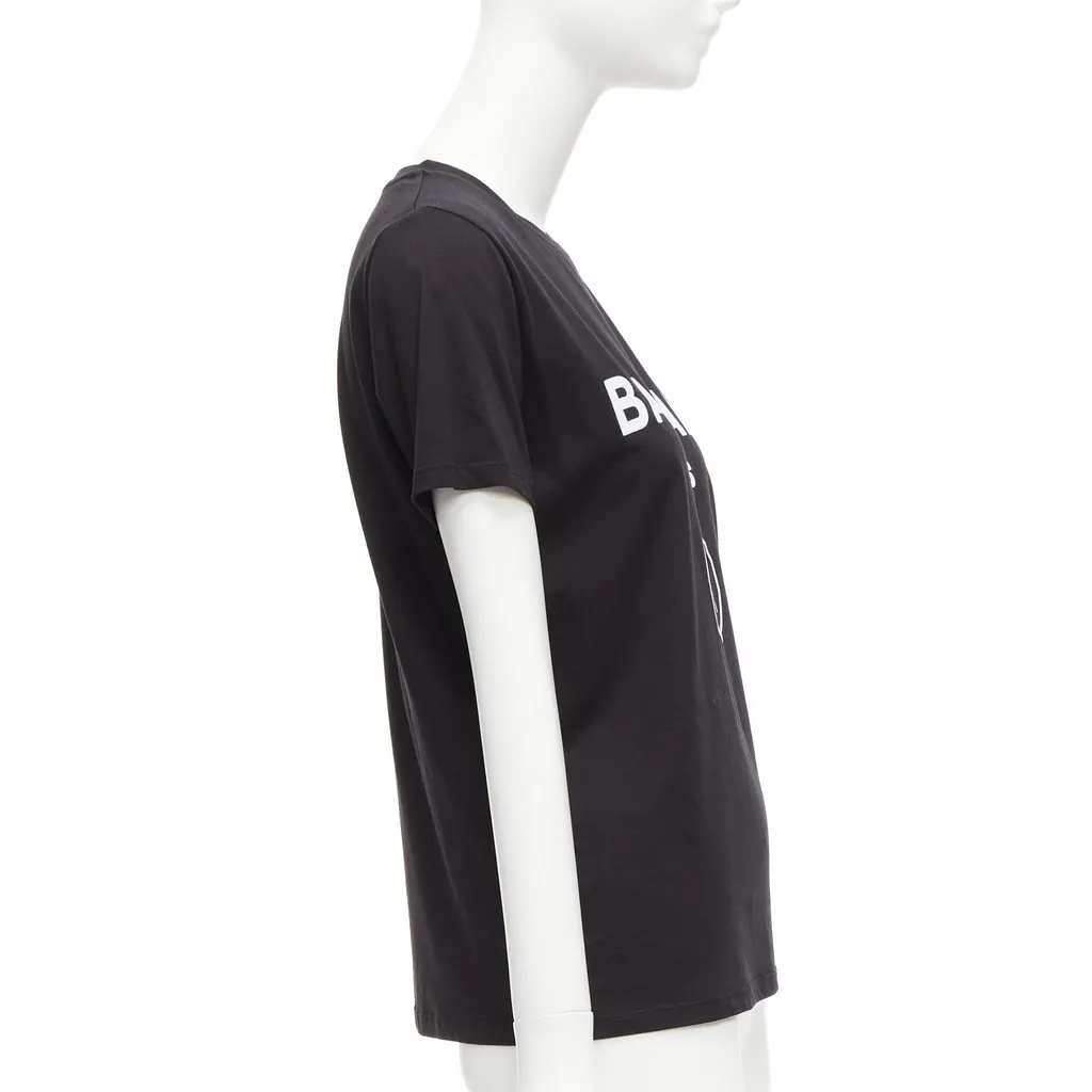Balmain B Logo Shirt Black Cotton Very good - Model View