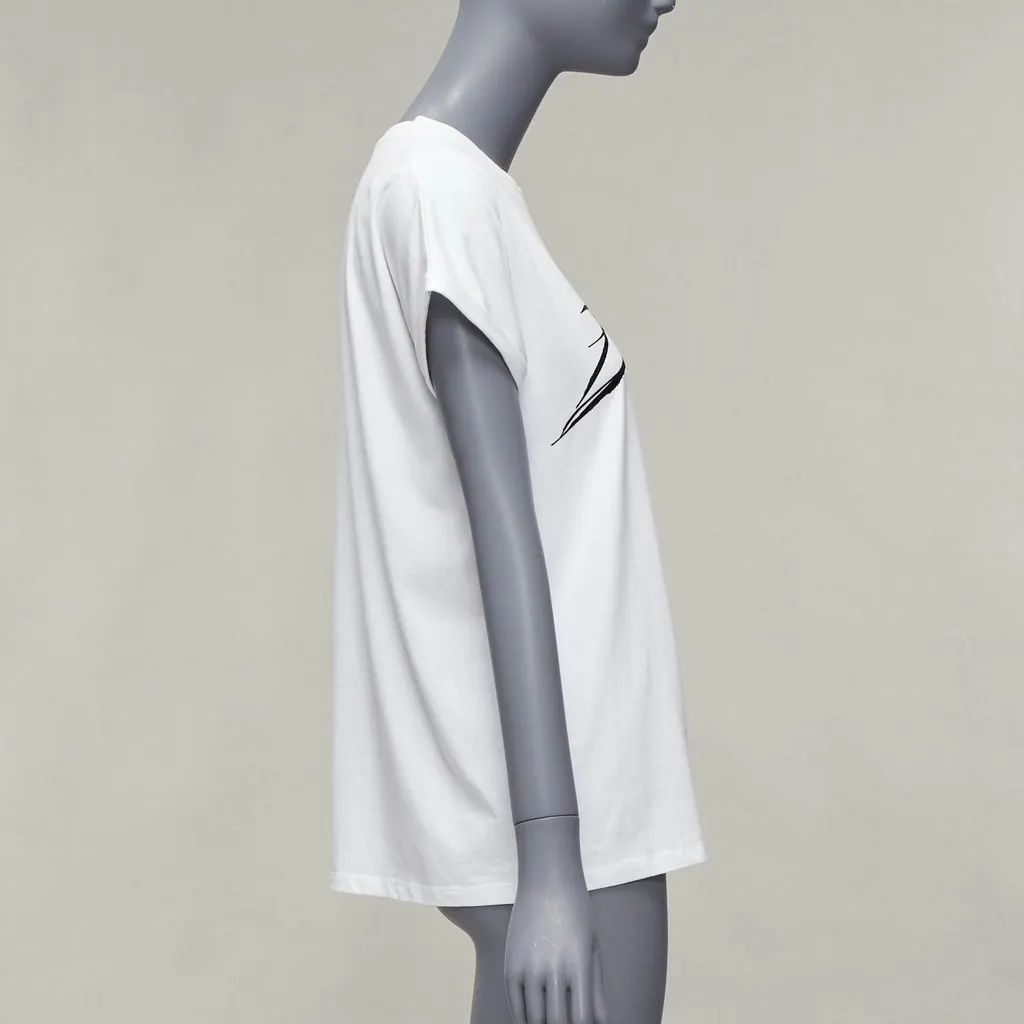 Balmain Velvet Logo Shirt White Cotton Fair - Model View