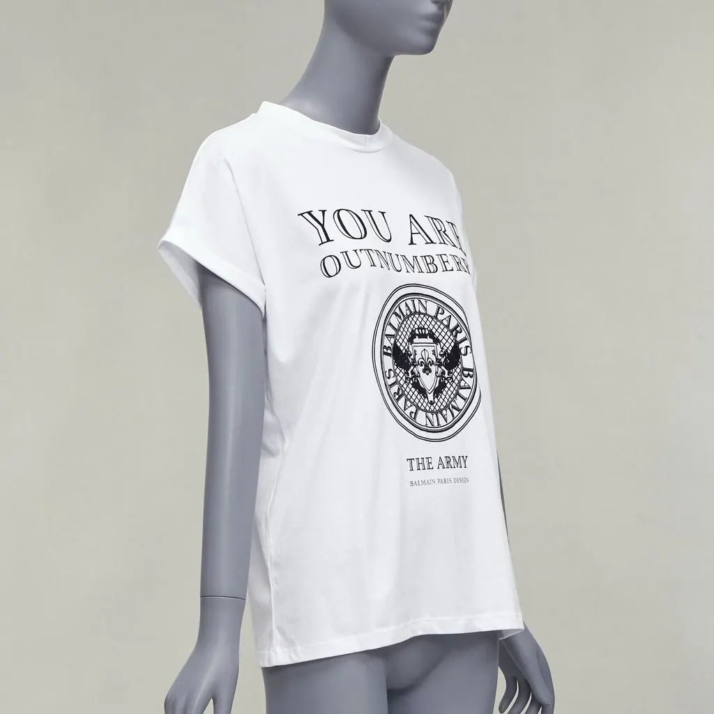 Balmain Army Velvet Shirt White Cotton Very good - Inside View