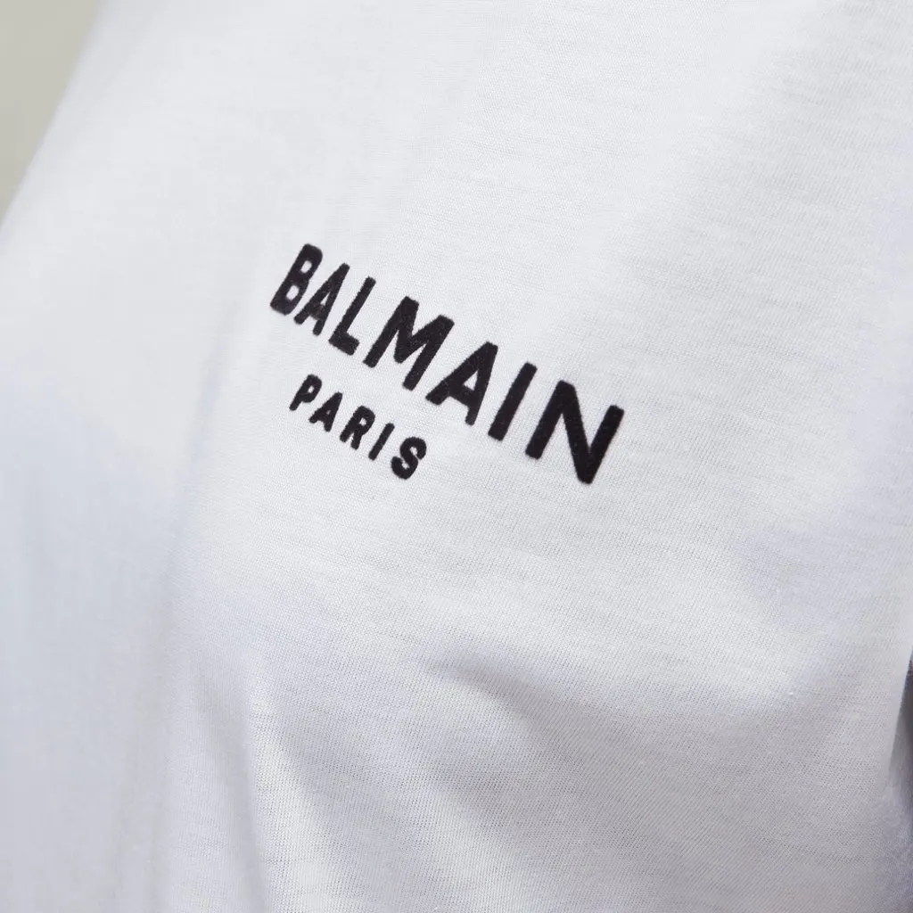 Balmain Logo Cotton Shirt White Cotton Never worn - Back View