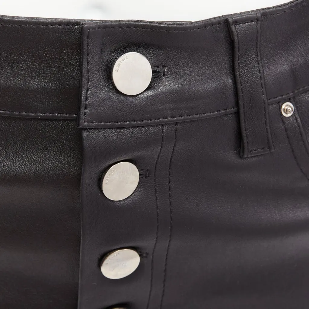 Amiri Leather Mini Skirt Black Leather Good - Back View