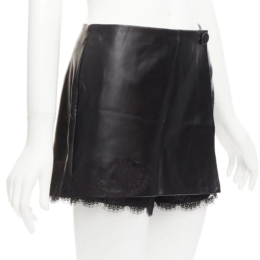 Ermanno Scervino Lace Trim Skorts Black Polyester Very good - Inside View