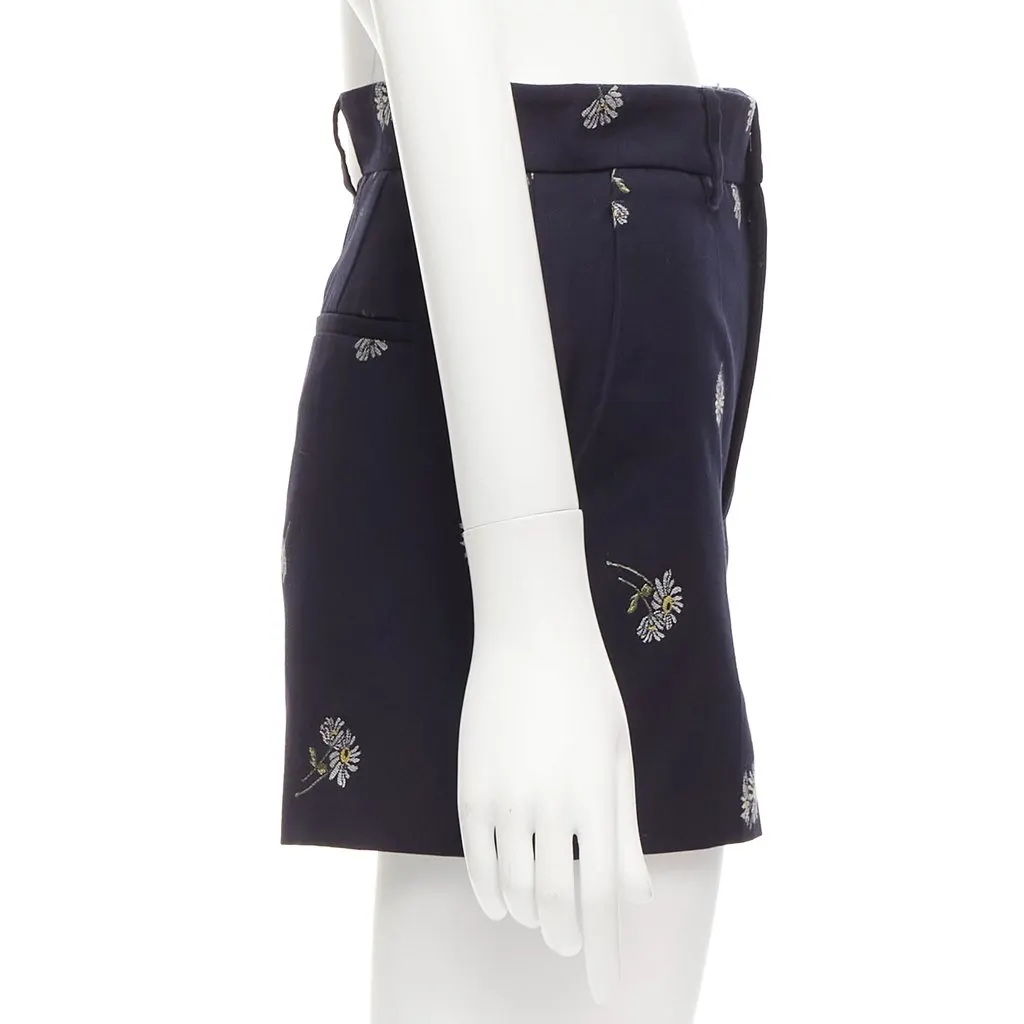 Red Valentino Daisy Floral Shorts Navy Cotton Never worn - Model View