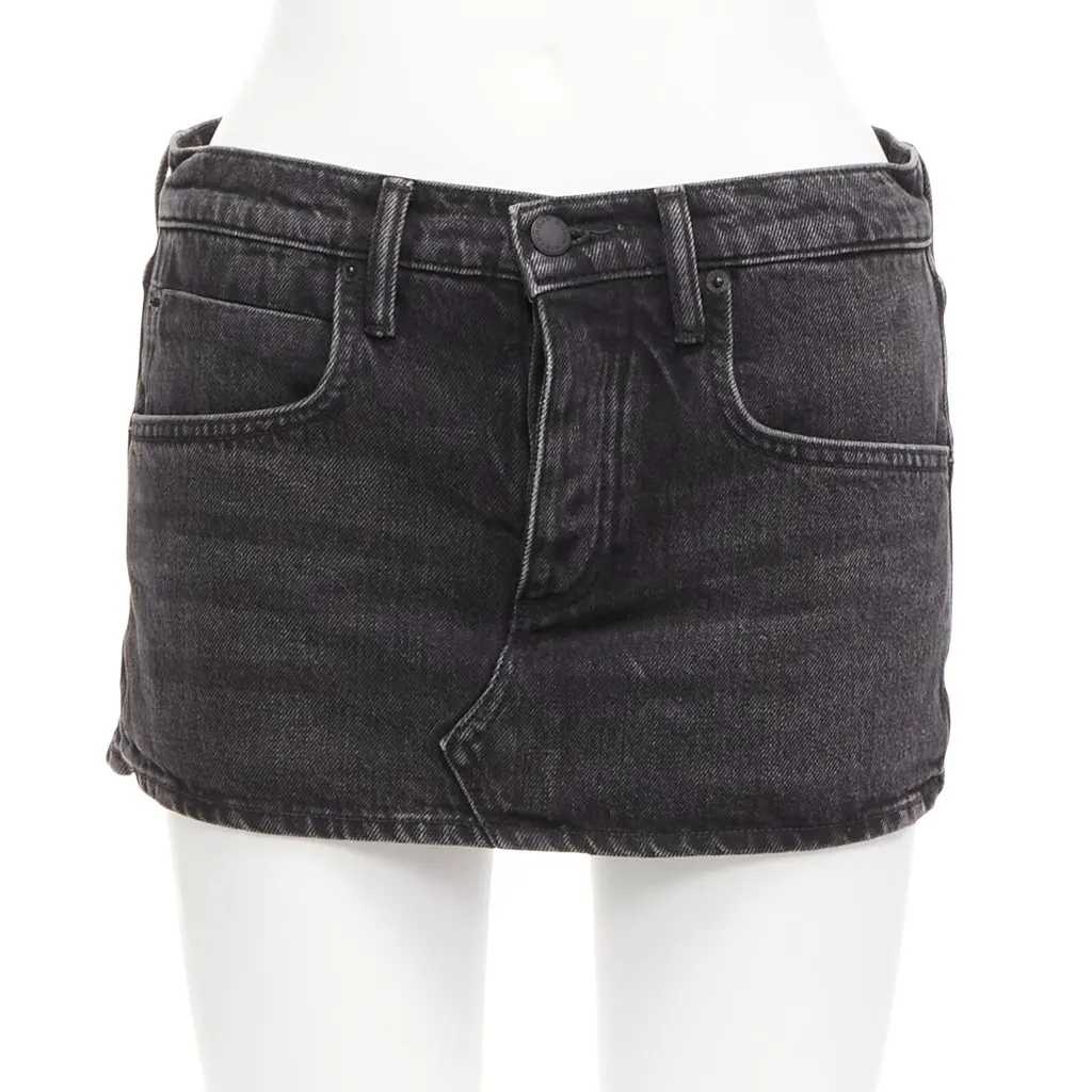 Alexander Wang Skirt Back Skorts Black Cotton Very good - Front View