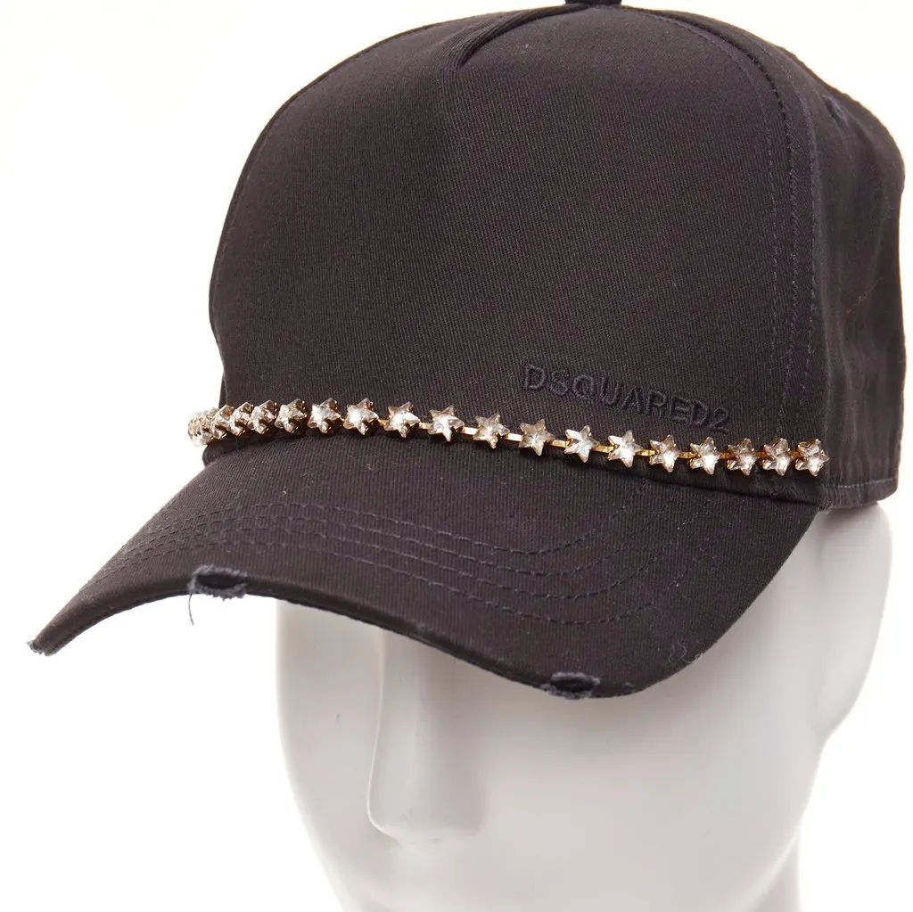 Dsquared2 Star Crystal Cap Black Cotton Very good - Back View