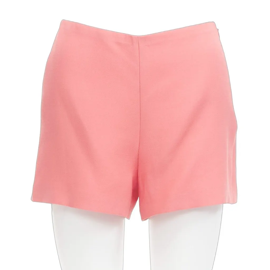 Valentino Wide Wool Shorts Pink Wool Never worn - Front View
