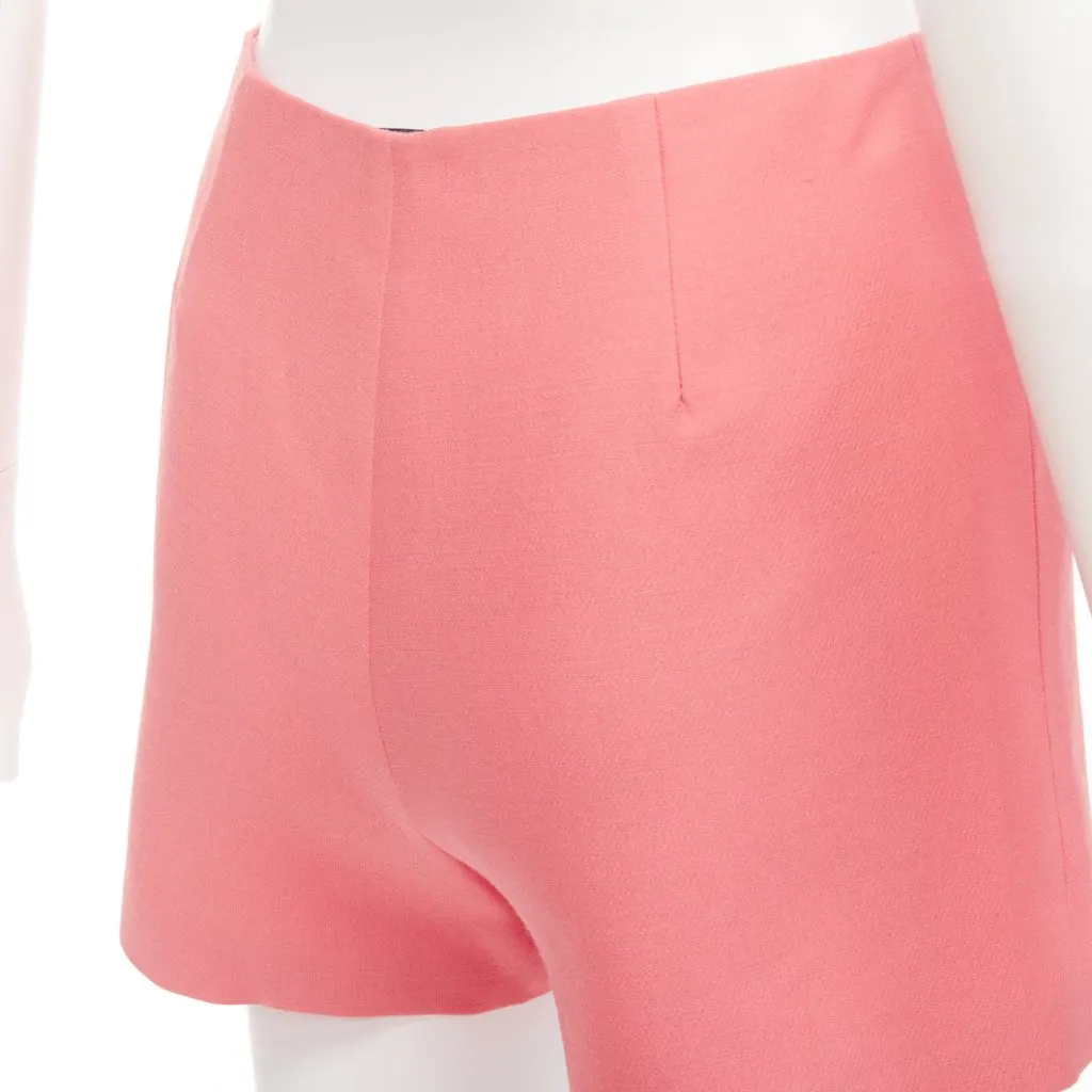 Valentino Wide Wool Shorts Pink Wool Never worn - Back View