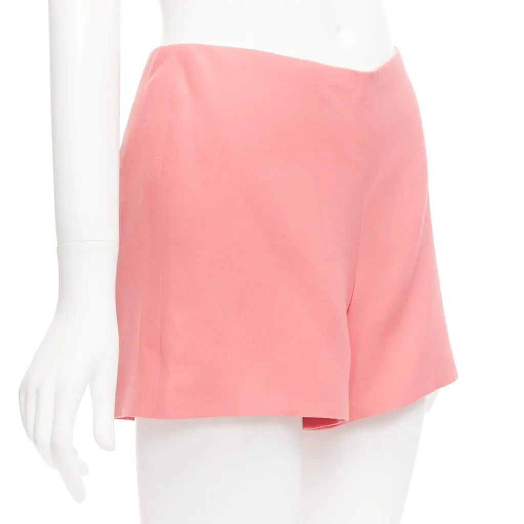 Valentino Wide Wool Shorts Pink Wool Never worn - Inside View