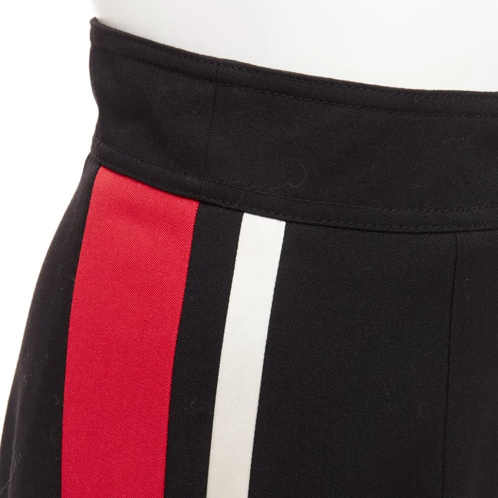 Alexander McQueen Stripe Wool Shorts Black Wool Never worn - Back View