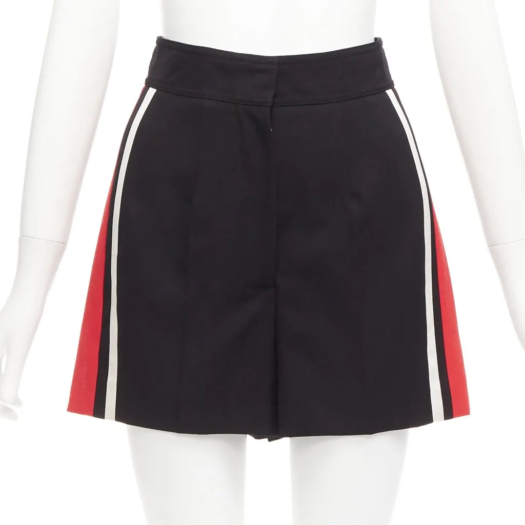Alexander McQueen Stripe Wool Shorts Black Wool Never worn - Inside View