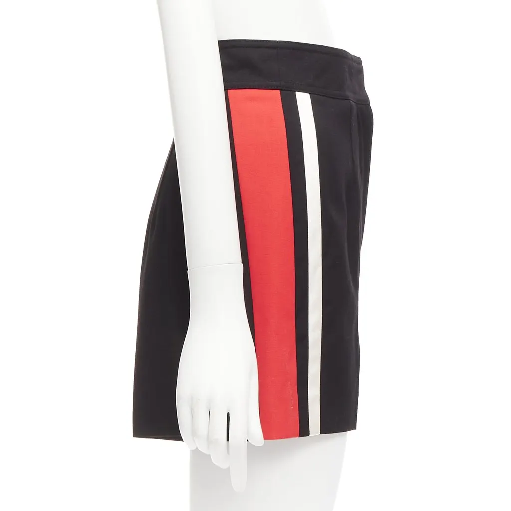 Alexander McQueen Stripe Wool Shorts Black Wool Never worn - Model View