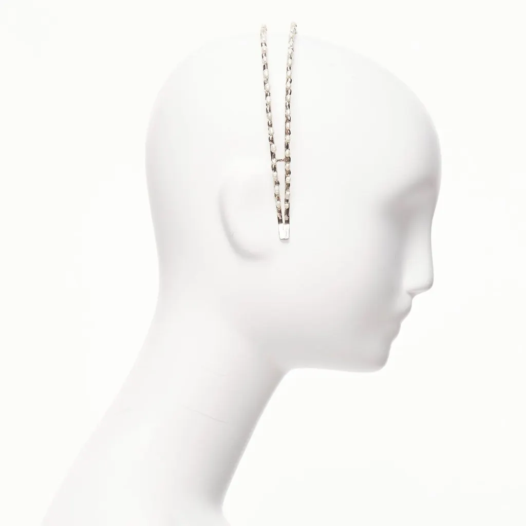Rosantica Pearl Wiggle Band Beige Metal Very good - Model View