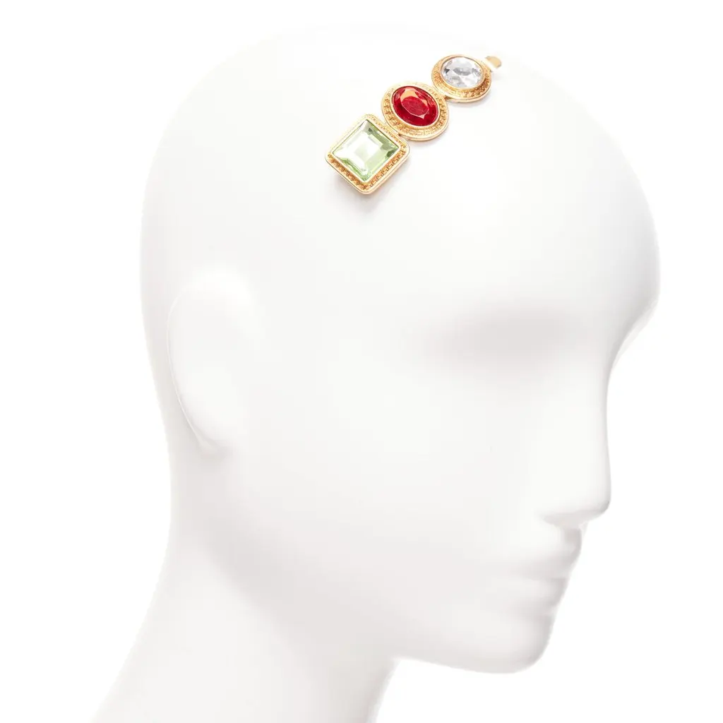 Versace Crystal Hairclip Red Plastic Very good - Back View