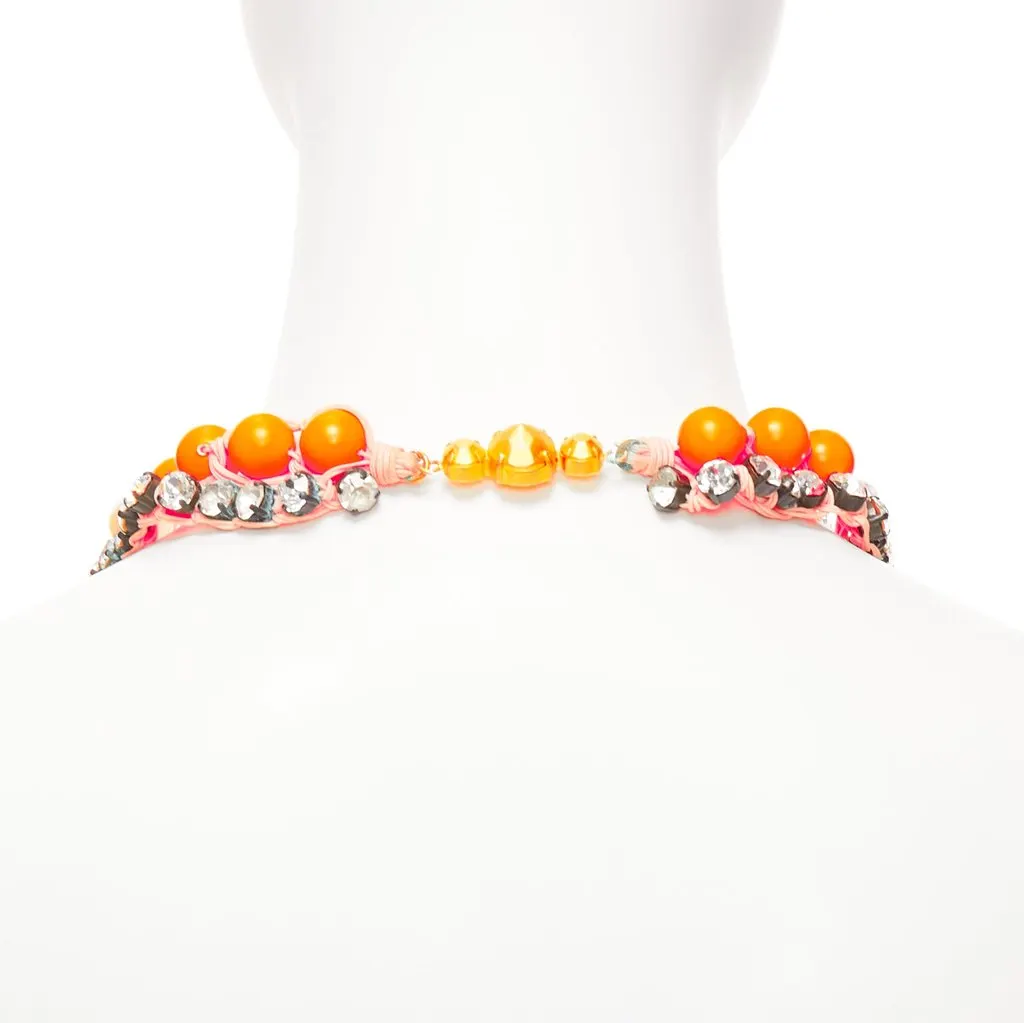 Shourouk Crystal Rope Choker Orange Metal Very good - Box View