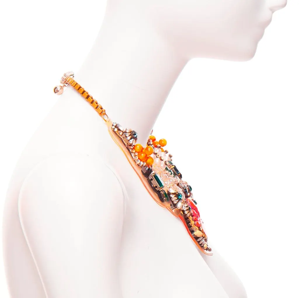 Shourouk Beads PVC Necklace MultiColor Plastic Fair - Model View