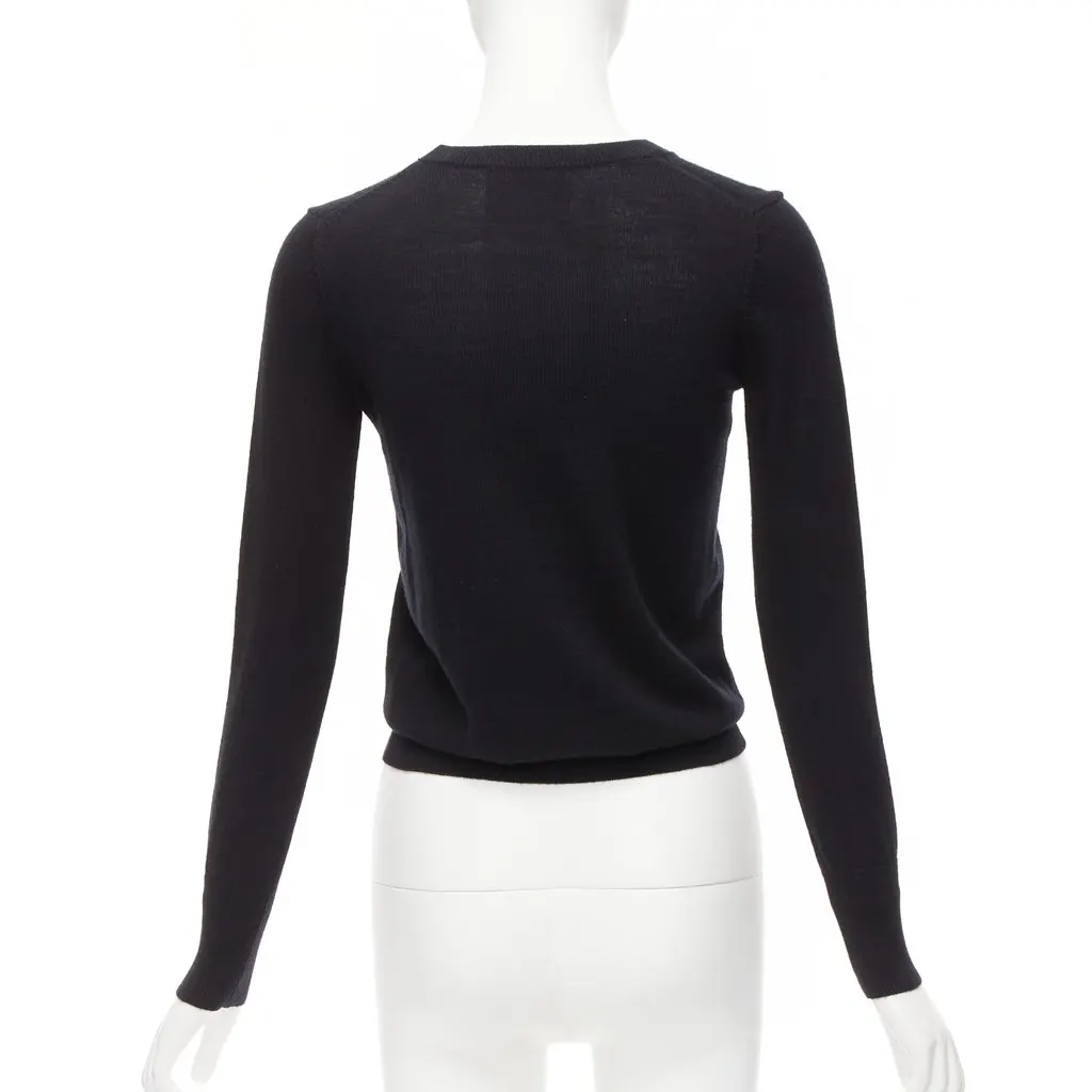 Markus Lupfer Tinsel Bow Sweater Black Wool Never worn - Box View