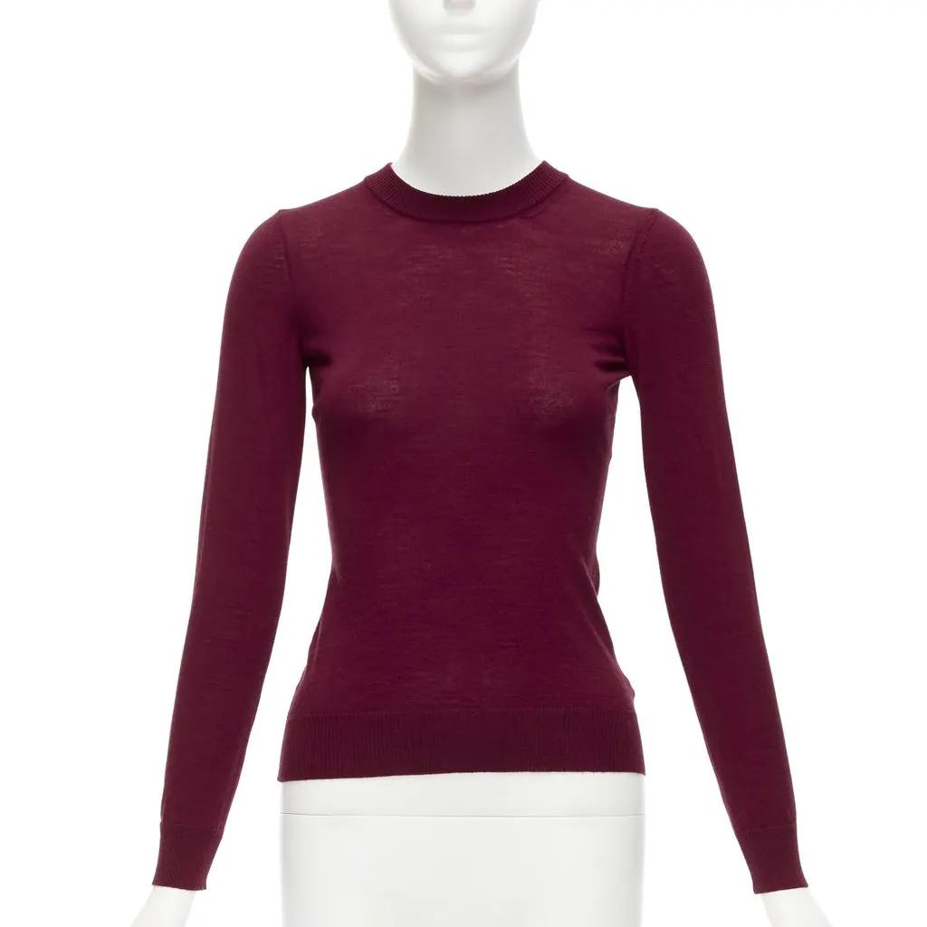 Alaïa Red Crew Sweater Red Wool Never worn - Front View