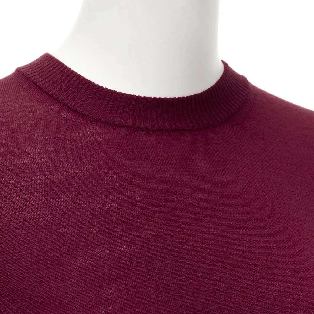 Alaïa Red Crew Sweater Red Wool Never worn - Back View