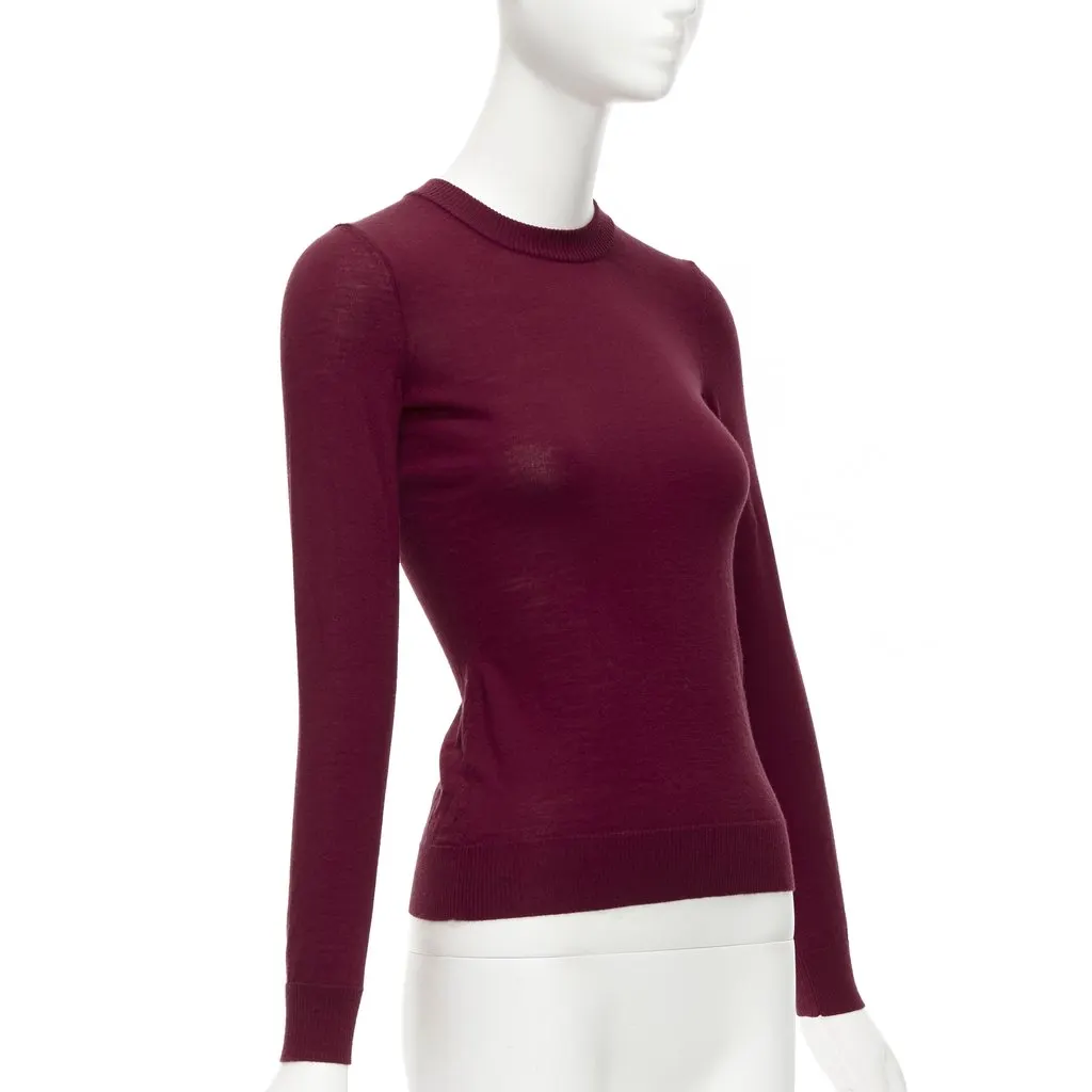 Alaïa Red Crew Sweater Red Wool Never worn - Inside View