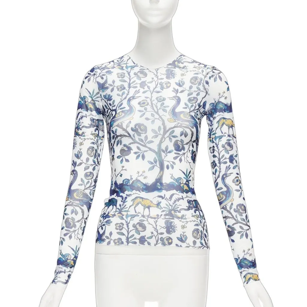 Marques Almeida Animal Mesh Top White Polyester Never worn - Front View