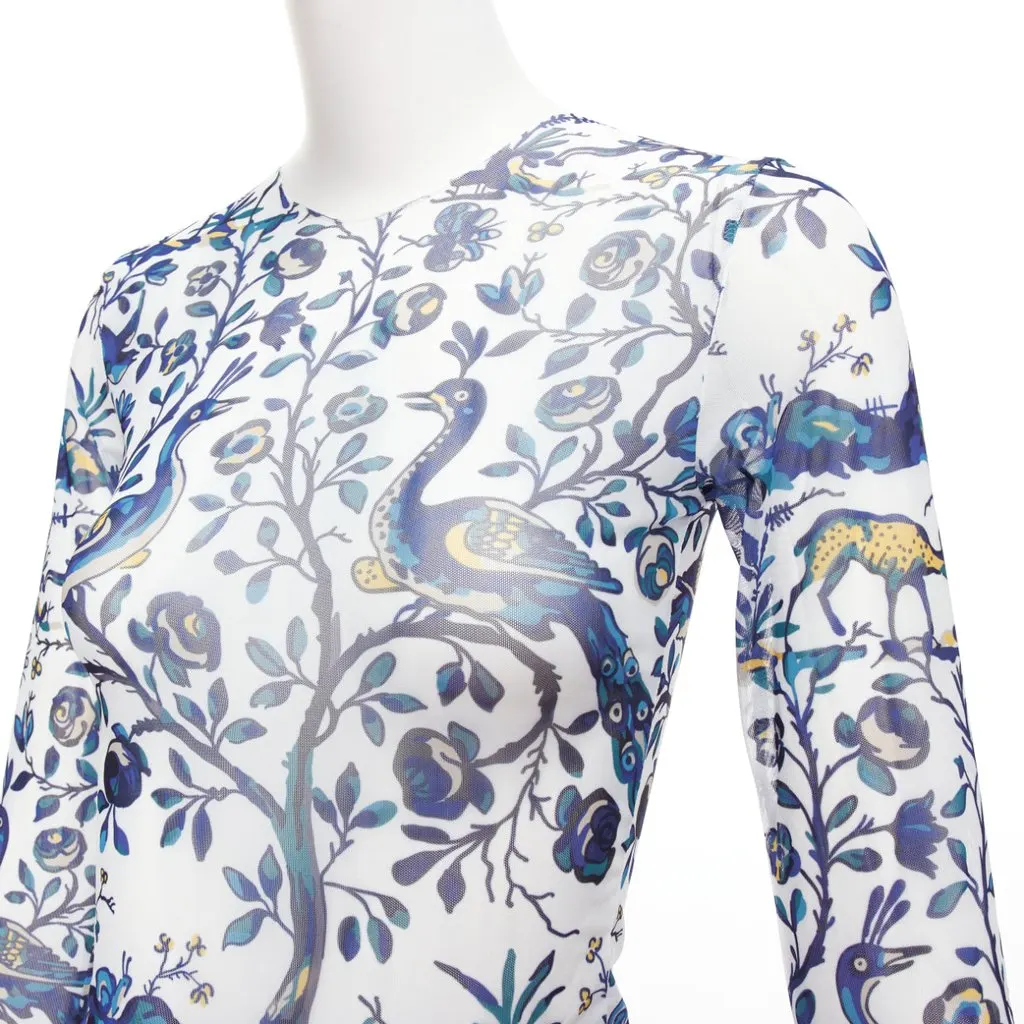 Marques Almeida Animal Mesh Top White Polyester Never worn - Back View